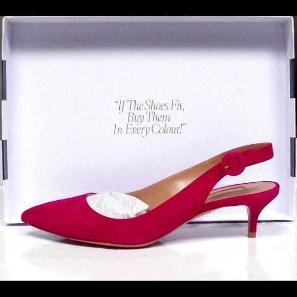 💥 HOST PICK 💥 Aquazzura Cabaret Pink Pure Sling 45 Heels - Picture 8 of 14